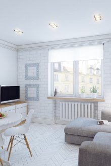 Πλινθοδομή σε σκανδιναβικό σχεδιασμό διαμερισμάτων