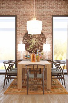 Κόκκινο τούβλο στο εθνοτικό εσωτερικό