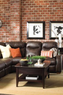 Τούβλο στο εσωτερικό του καθιστικού