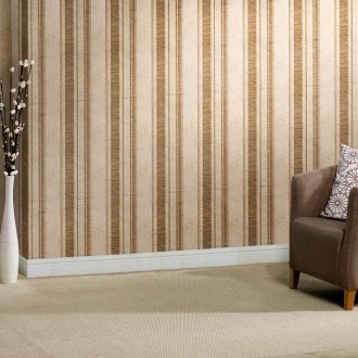 Καφέ ριγέ ταπετσαρία