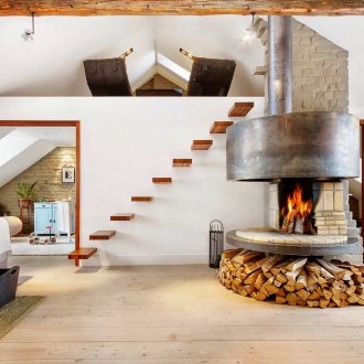 Σόμπα με πλακάκια στο αρχοντικό