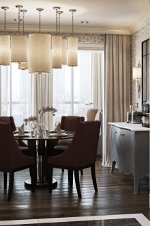 Κουζίνα-σαλόνι με τζάκι στην Προβηγκία