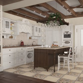 Αμερικάνικο στυλ στο εσωτερικό της κουζίνας