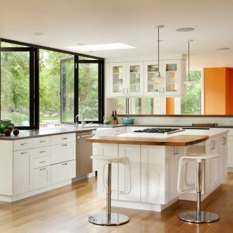 Μινιμαλιστικό στυλ κουζίνας παράθυρο