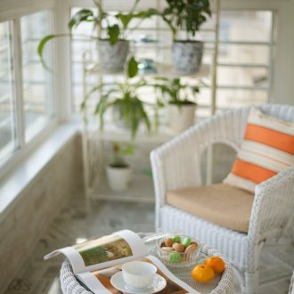 Πλεκτά έπιπλα στο σχεδιασμό της αυλής