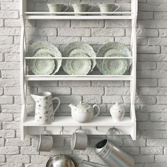 White shelf for dishes