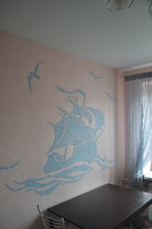 Σχεδιάζοντας υγρή ταπετσαρία στην κουζίνα