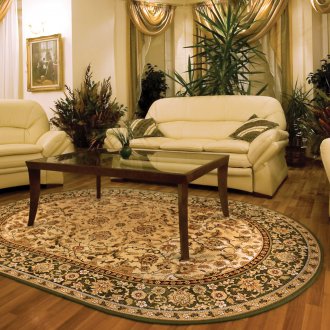 Οβάλ μεταξωτό χαλί