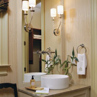 Μπαμπού ταπετσαρία στο μπάνιο