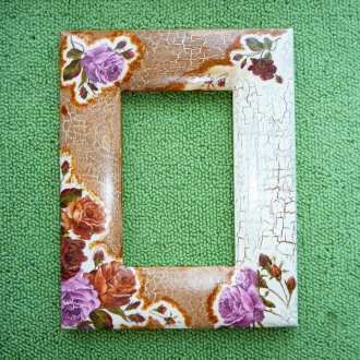 Κουτάκια Decoupage χρησιμοποιώντας τεχνική craquelure