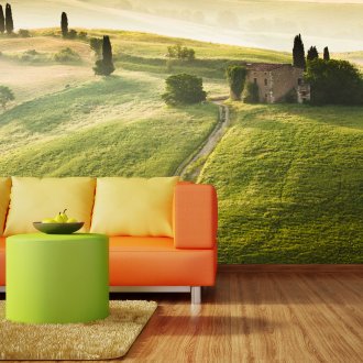 Οι τοιχογραφίες δημιουργούν αρμονία και προοπτική δωματίου