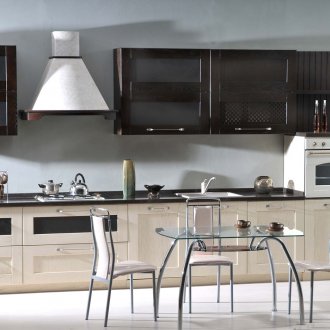 Γκρίζα κουζίνα τοίχου