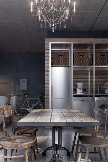 Διπλή φτερωτή γκρίζα πόρτα