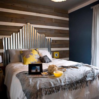 Κρεβάτι με μεταλλικό κεφαλάρι