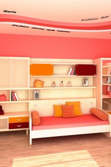 Δωμάτιο για εφηβική κοπέλα εθισμένη στη μόδα και το ράψιμο