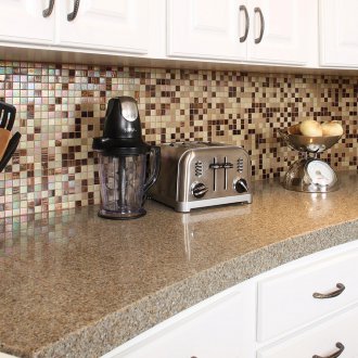 Γυάλινο μωσαϊκό στην κουζίνα