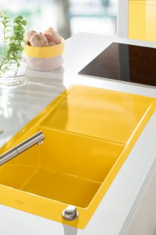 Κίτρινα στοιχεία στην κουζίνα