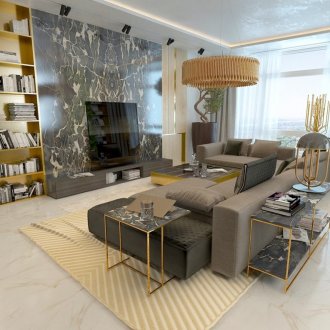 Μάρμαρο στο εσωτερικό του καθιστικού