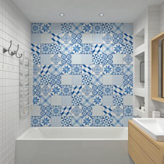 Μπλε πλακάκι συνονθύλευμα