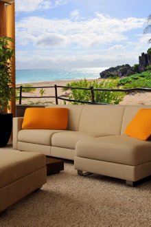 3d wallpaper στο εσωτερικό με την εικόνα της παραλίας