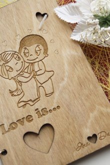 Ξύλινη καρτ ποστάλ