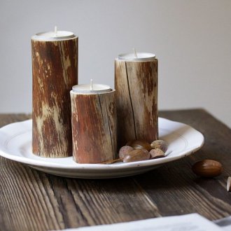 Κηροπήγια από ξύλο