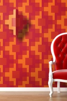 Φανταστική 3d ταπετσαρία με γεωμετρικό μοτίβο.