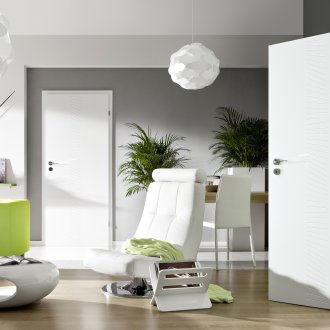 Πόρτες από πλαστικό CPL στο σαλόνι