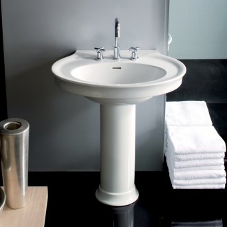 Στρογγυλή νεροχύτη σε βάθρο