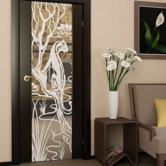 Art Nouveau πόρτα με μοτίβο