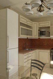 Λευκό ψυγείο στην είσοδο της κουζίνας