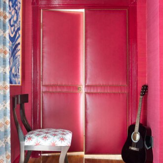 Επικαλυμμένη ροζ διπλή πόρτα