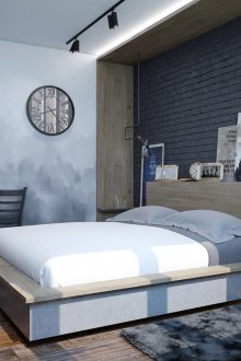 Υπνοδωμάτιο κρεβατοκάμαρων σε χαλαρωτικά χρώματα