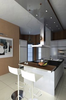 Μινιμαλιστική κουζίνα με νησί