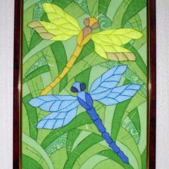 Υφασμάτινο μοτίβο με λιβελλούλες