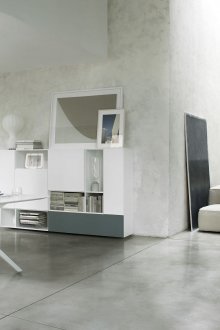 Σκυρόδεμα δαπέδου και τοίχους στο εσωτερικό