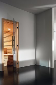 Διαφανή πόρτα για σάουνα