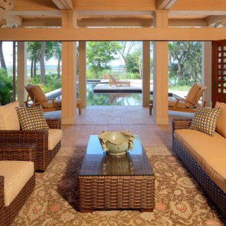 Ξύλινο καναπέ μπαστούνι