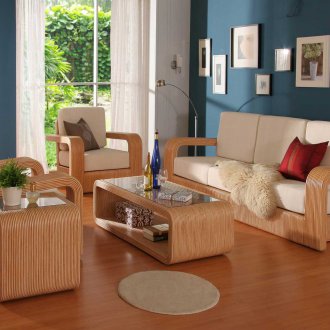 Ξύλινος καναπές με κόλλα