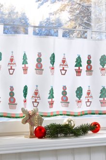 Σύντομες Χριστουγεννιάτικες κουρτίνες για την κουζίνα