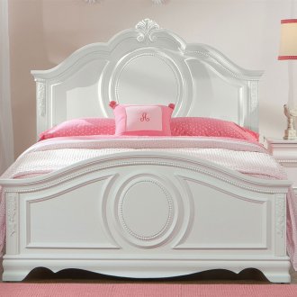 Ξυλόγλυπτο κρεβάτι για ένα κορίτσι