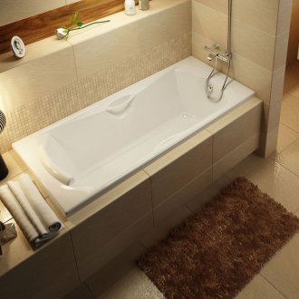 Ορθογώνια μπανιέρα με προσκέφαλο