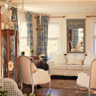 Μπλε κουρτίνες Προβηγκία