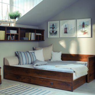 Στερεό κρεβάτι γωνίας