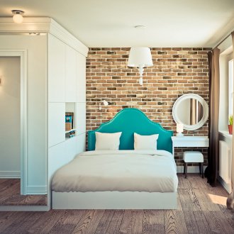 Κρεβάτι στη γωνία