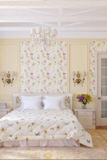 Ταπετσαρίες και πίνακες στην κλασική κρεβατοκάμαρα