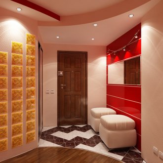 Δερμάτινα οθωμανικά στο διάδρομο