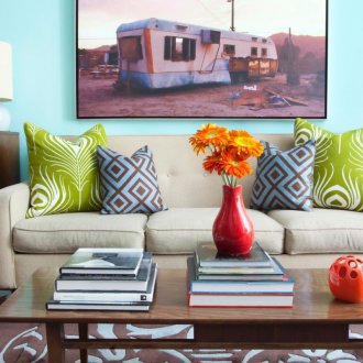 Αναδιπλούμενος καναπές υφάσματος