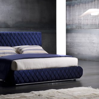 Διπλό μπλε κρεβάτι