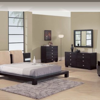 Wenge υπνοδωμάτιο στο εσωτερικό του διαμερίσματος